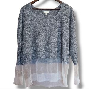 Silence + Noise Tulle Trim Sweater